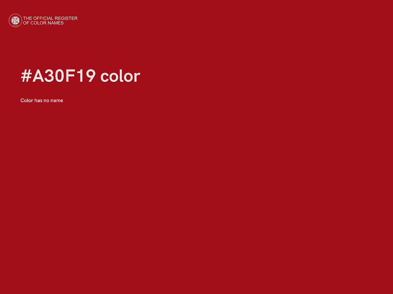 #A30F19 color image