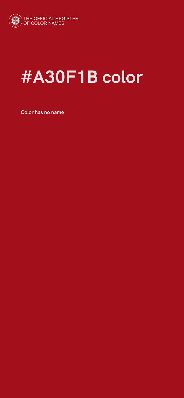 #A30F1B color image