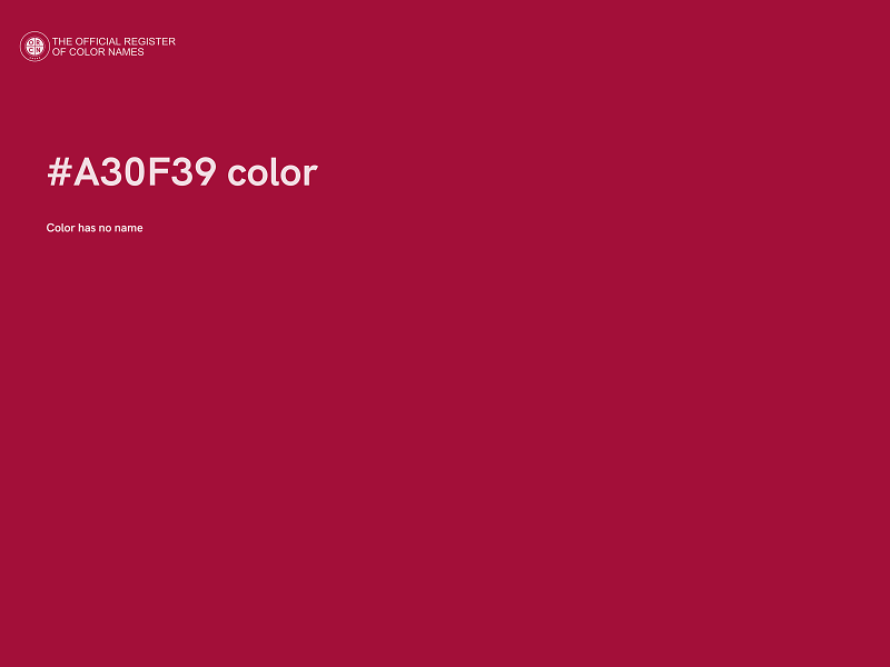 #A30F39 color image