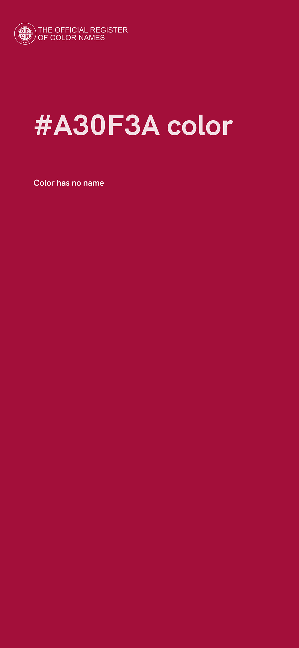 #A30F3A color image