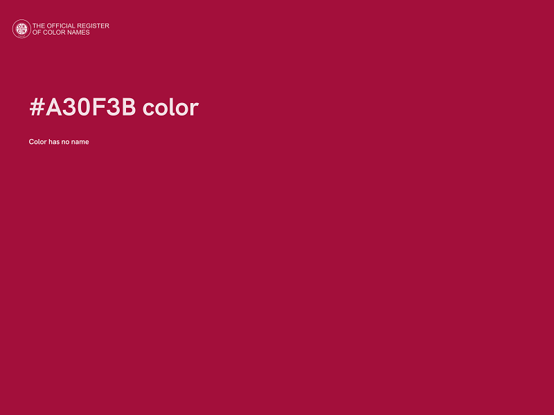 #A30F3B color image