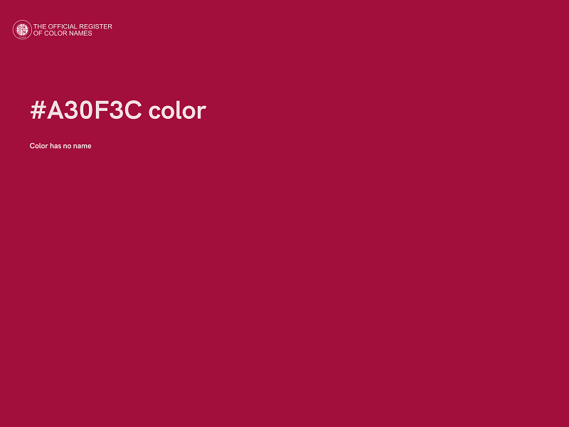 #A30F3C color image