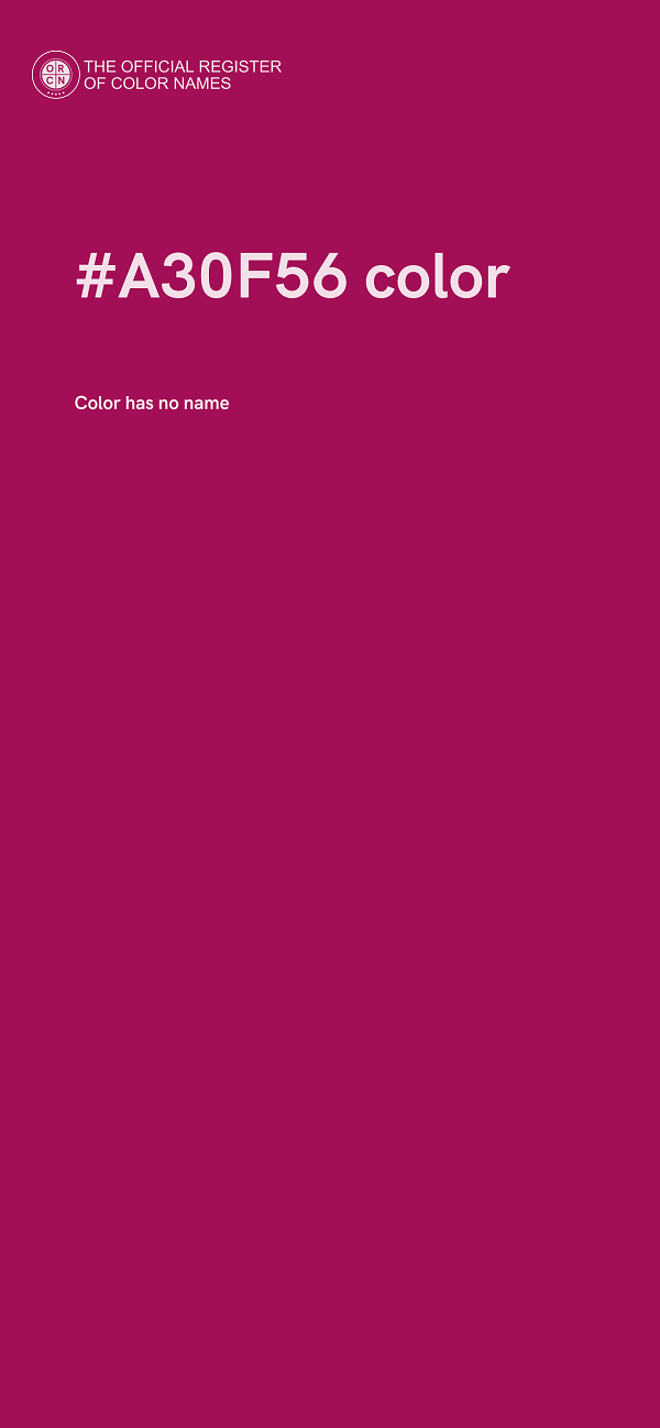 #A30F56 color image