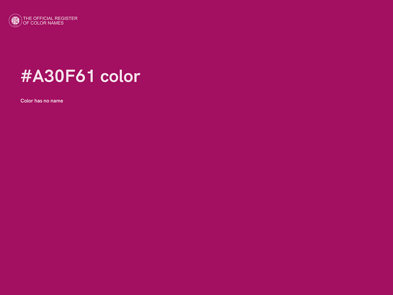 #A30F61 color image