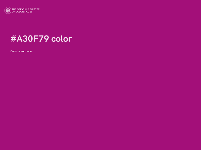 #A30F79 color image