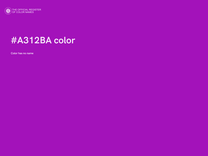 #A312BA color image