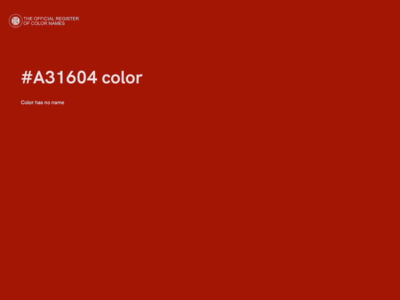 #A31604 color image