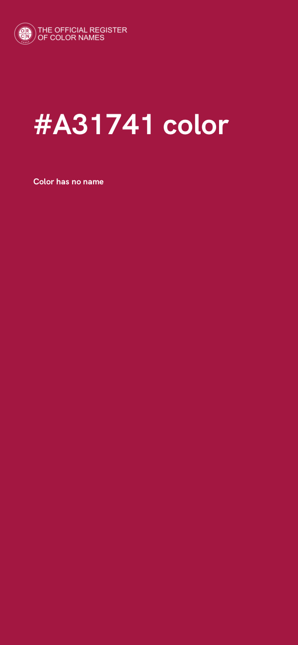 #A31741 color image