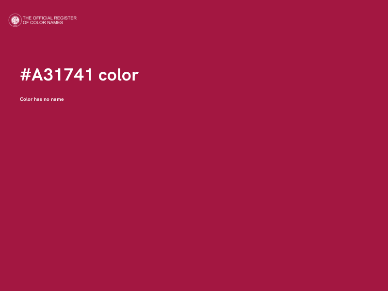 #A31741 color image