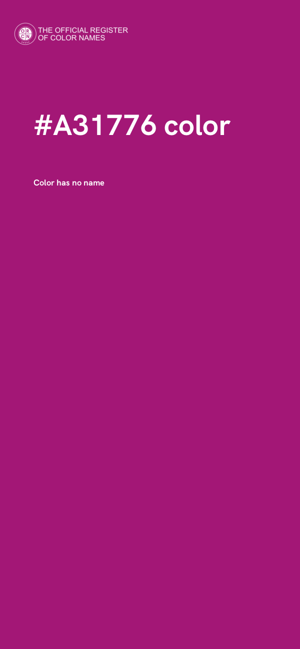 #A31776 color image