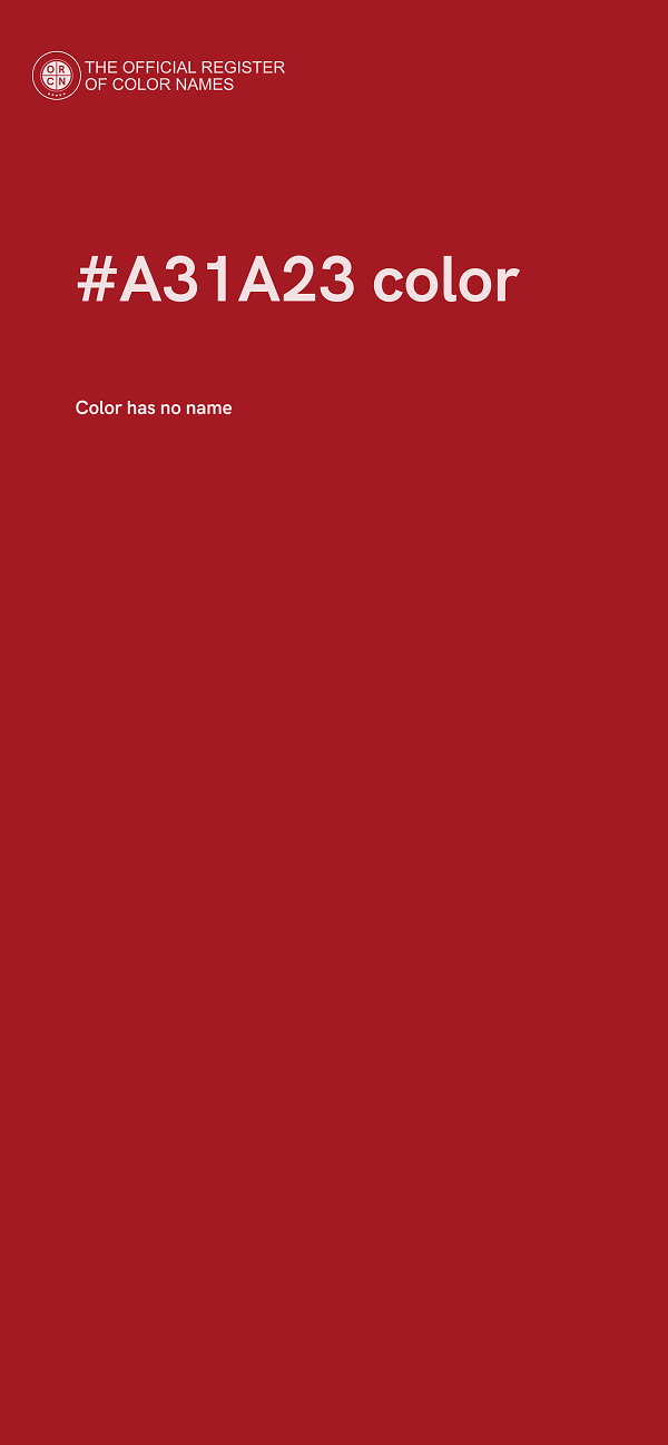 #A31A23 color image