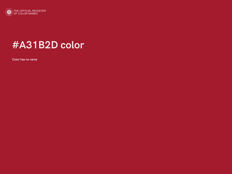 #A31B2D color image