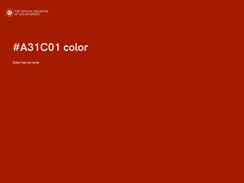 #A31C01 color image