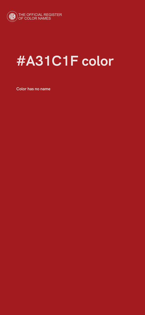 #A31C1F color image