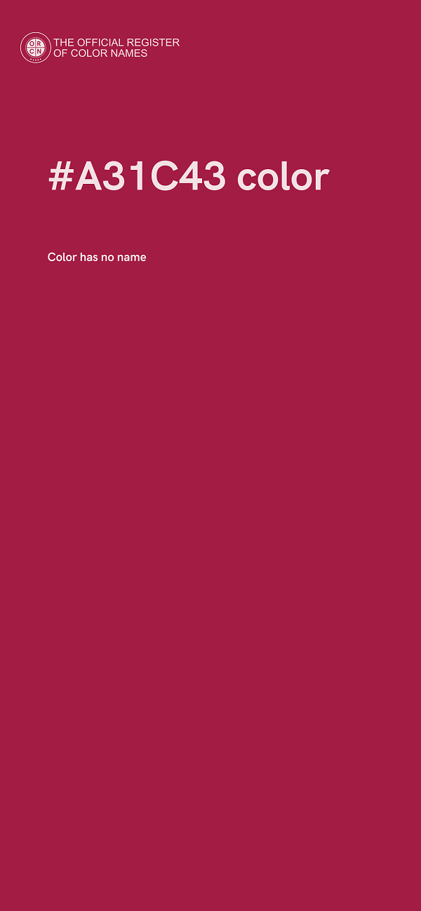 #A31C43 color image