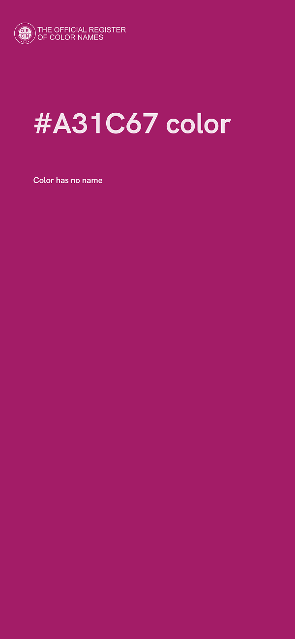 #A31C67 color image