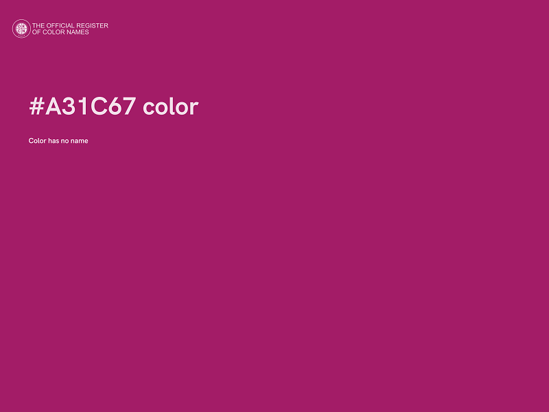 #A31C67 color image