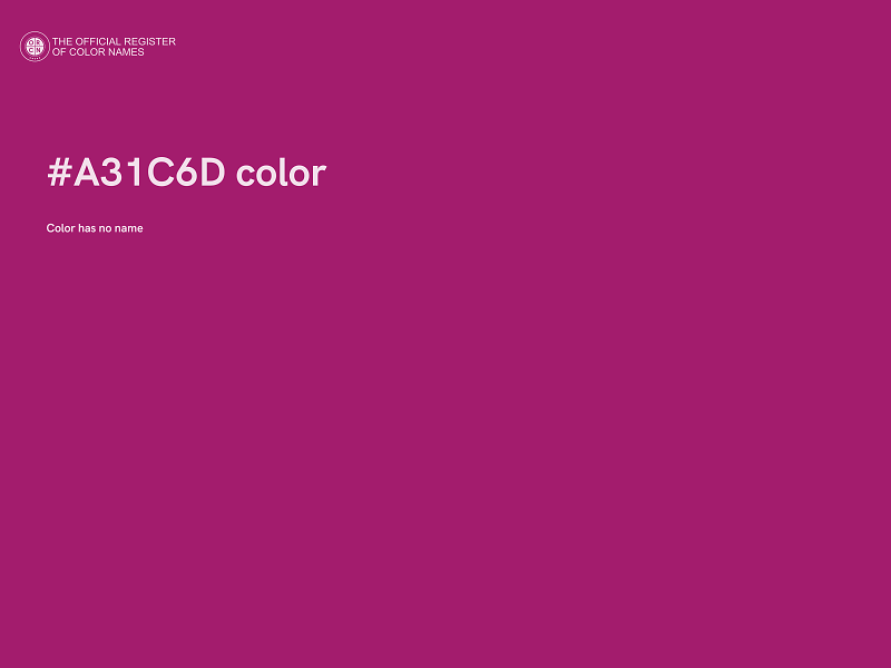 #A31C6D color image