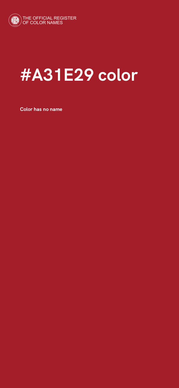 #A31E29 color image