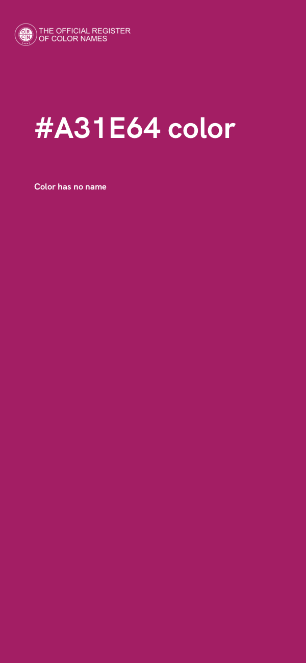 #A31E64 color image