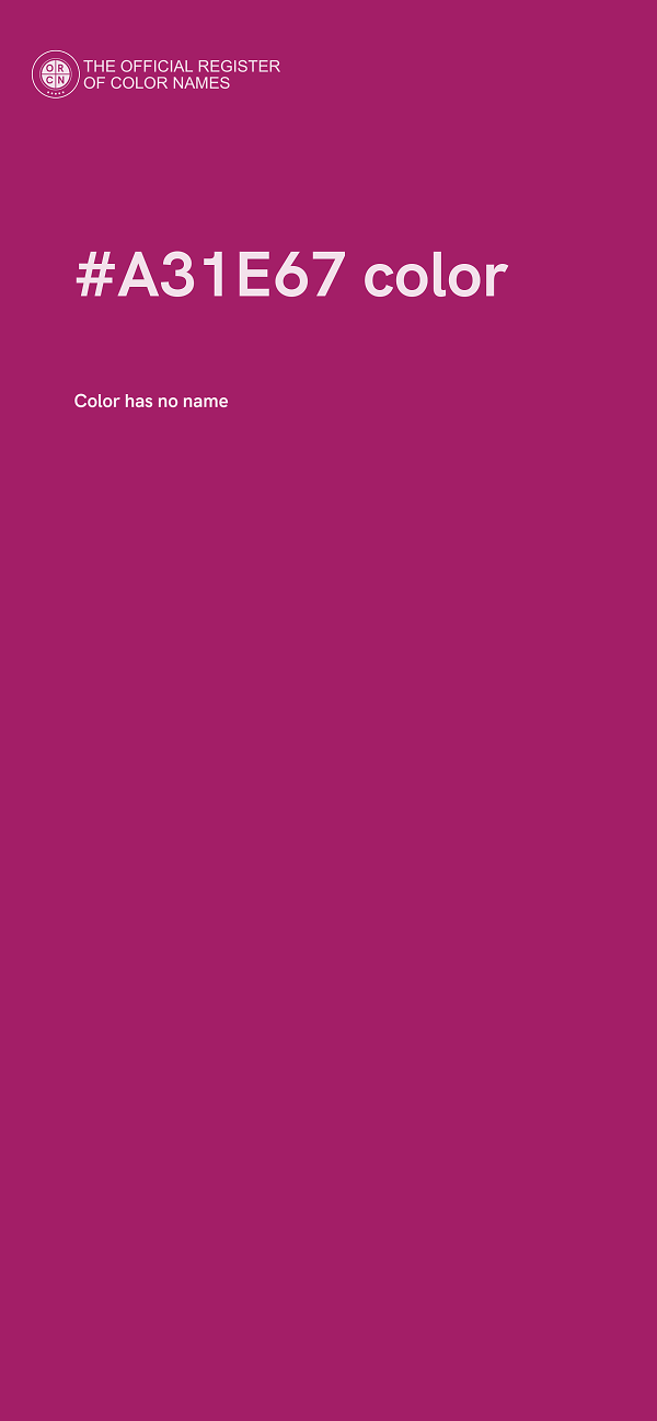 #A31E67 color image