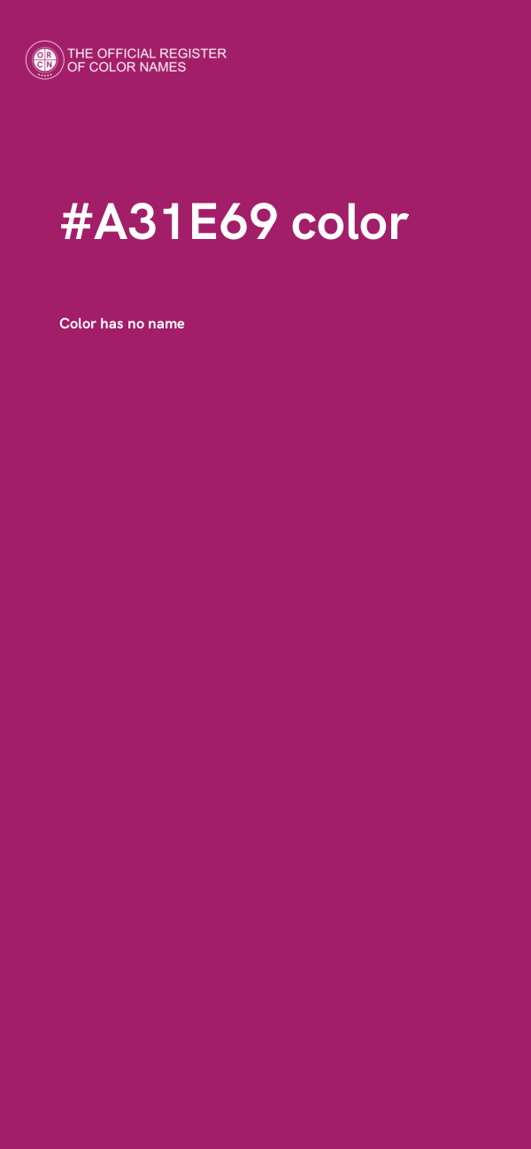 #A31E69 color image