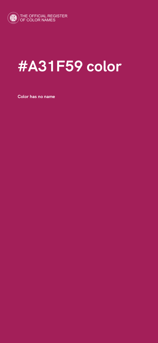 #A31F59 color image