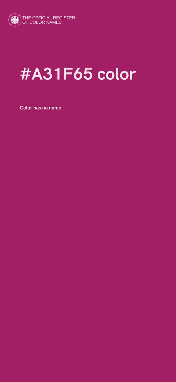 #A31F65 color image