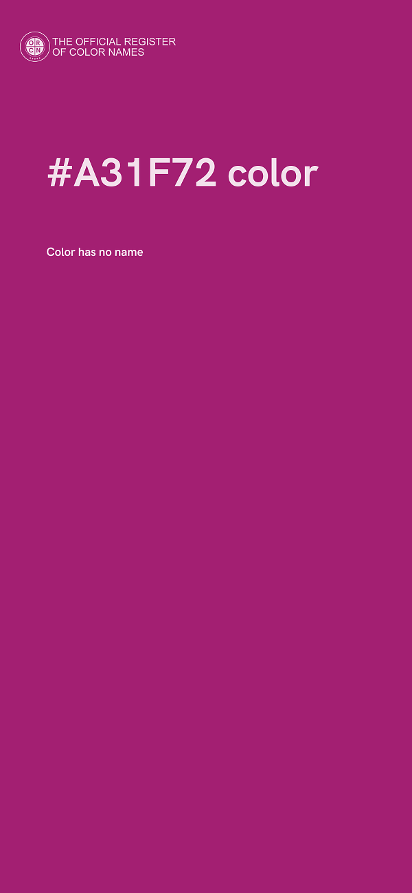 #A31F72 color image