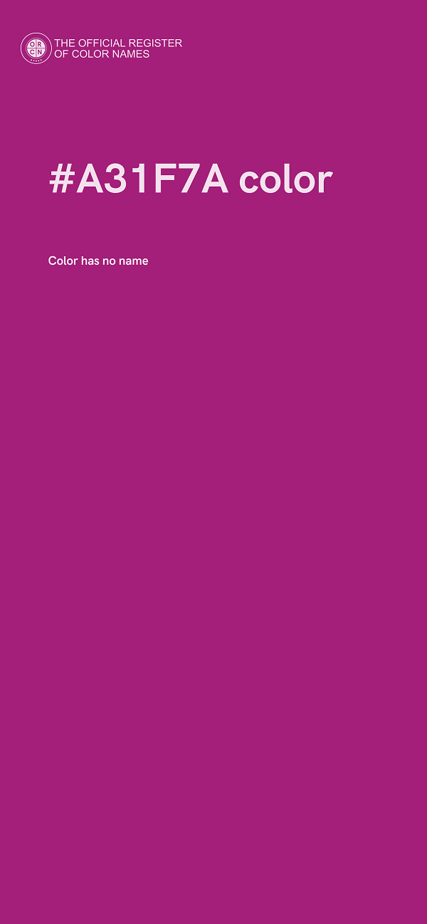 #A31F7A color image