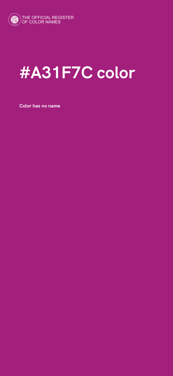 #A31F7C color image