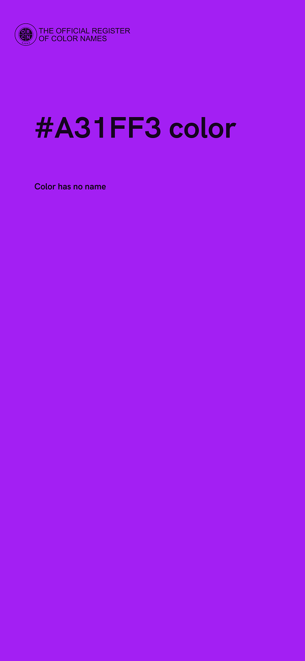 #A31FF3 color image