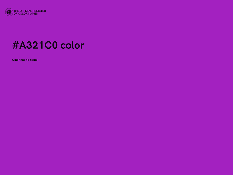 #A321C0 color image