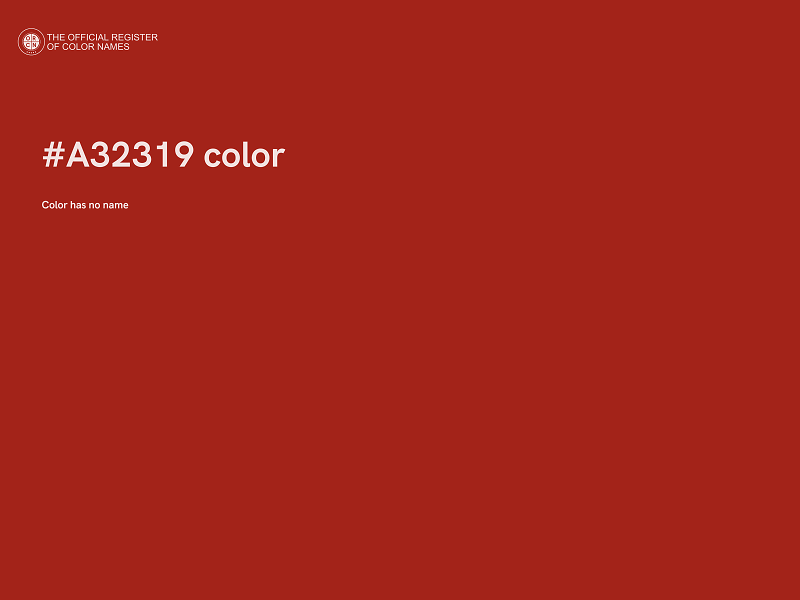 #A32319 color image
