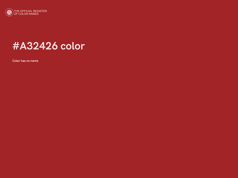#A32426 color image