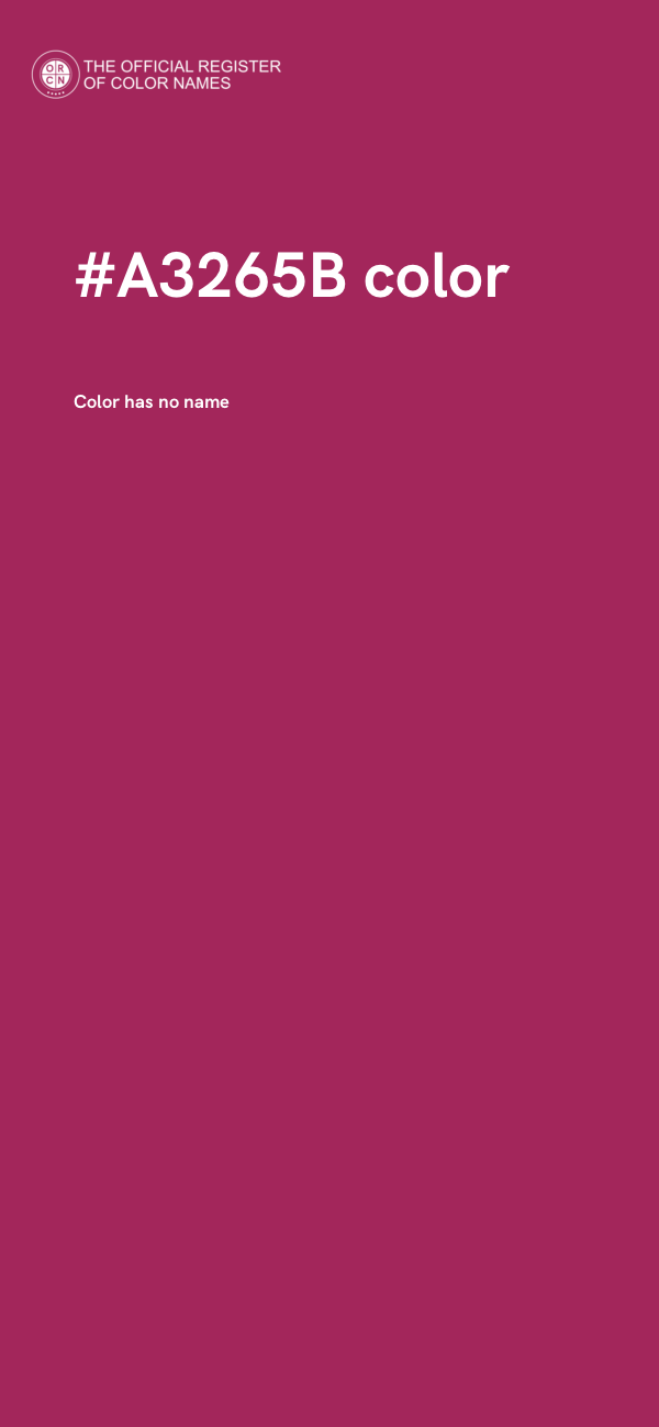 #A3265B color image