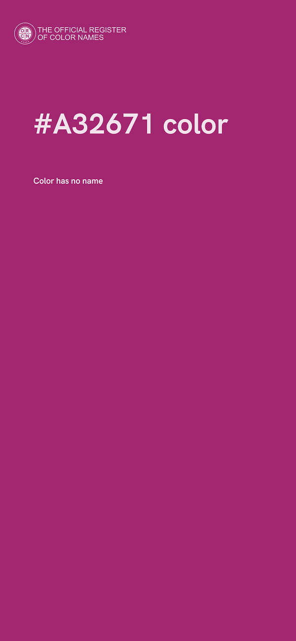 #A32671 color image