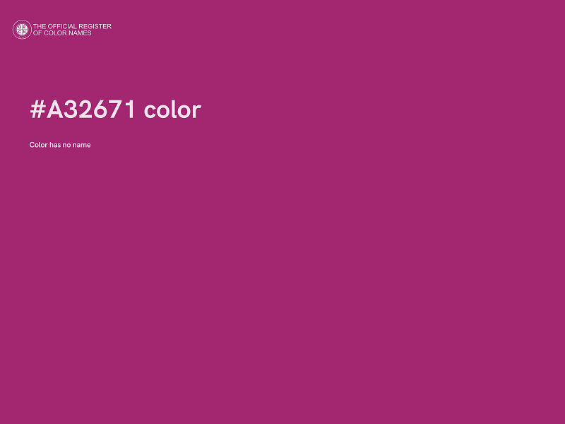 #A32671 color image