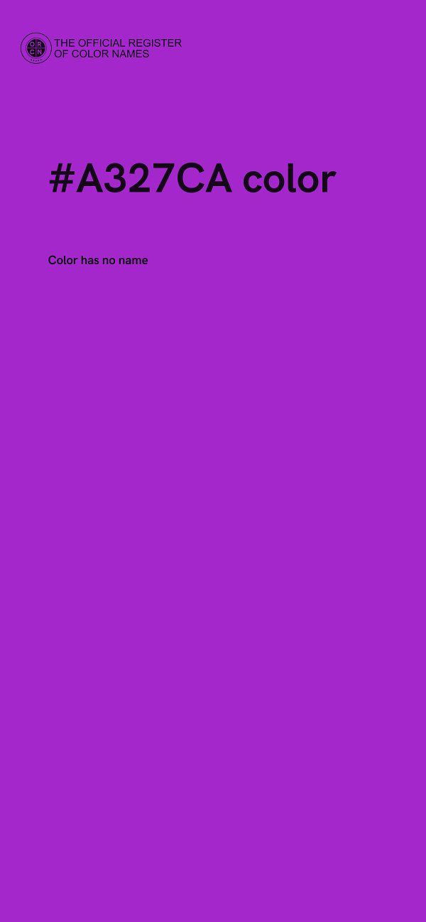 #A327CA color image
