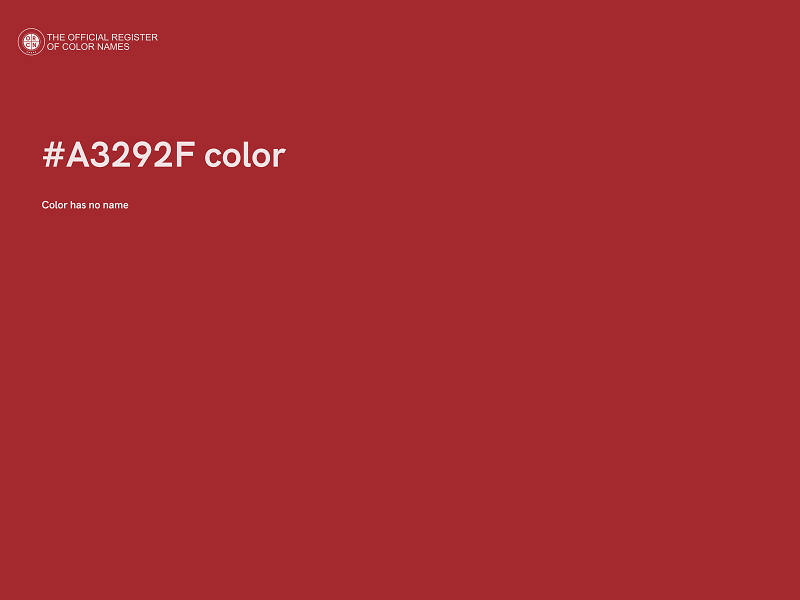 #A3292F color image