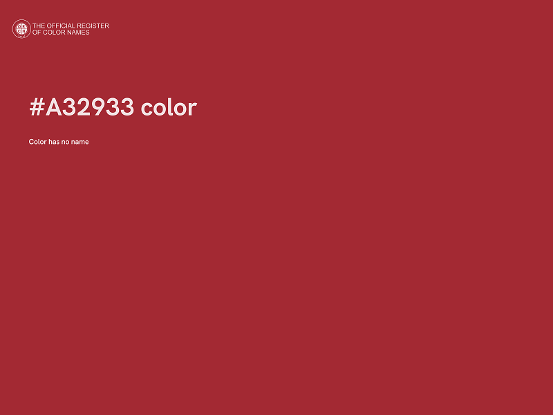 #A32933 color image