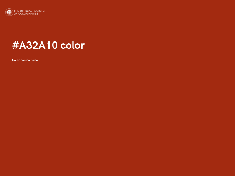 #A32A10 color image