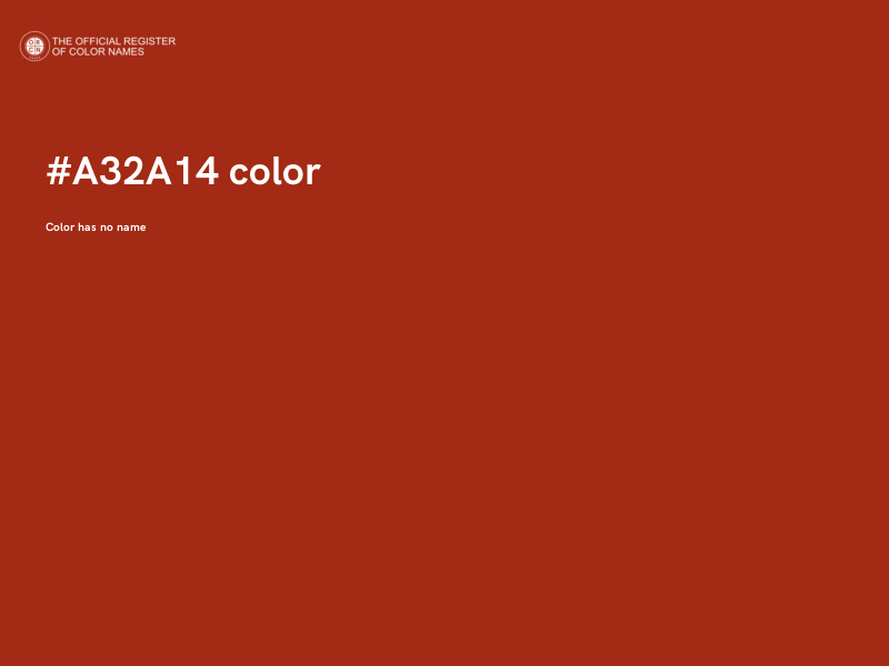 #A32A14 color image