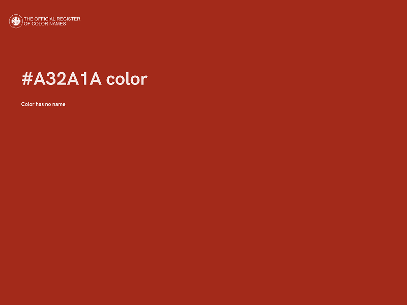 #A32A1A color image