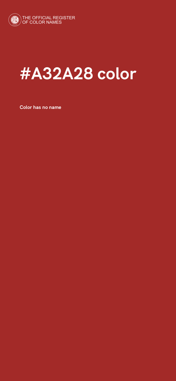 #A32A28 color image