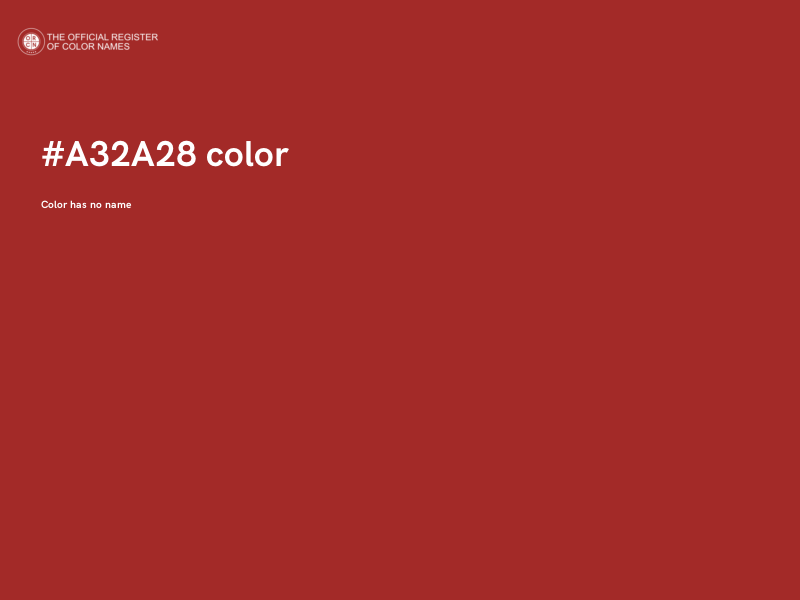 #A32A28 color image
