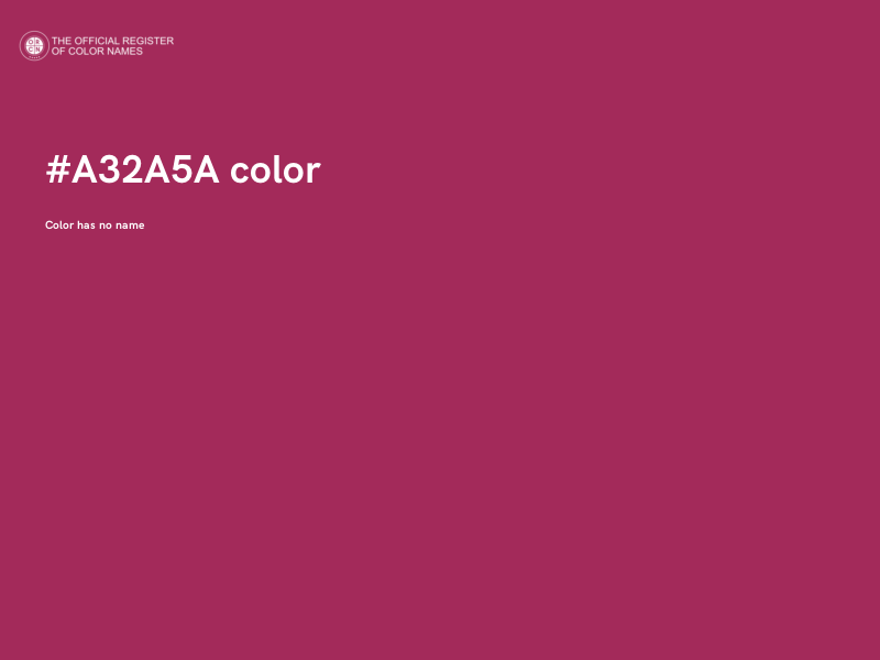 #A32A5A color image