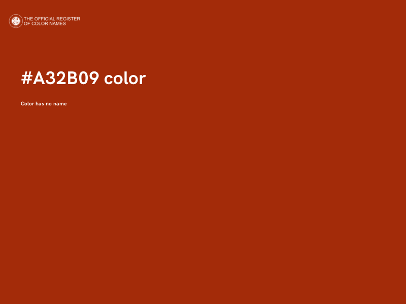 #A32B09 color image