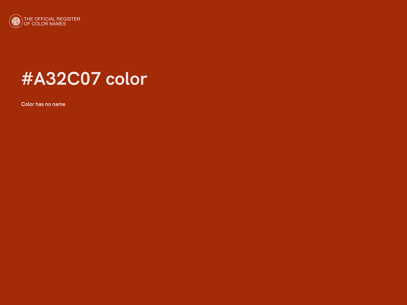 #A32C07 color image