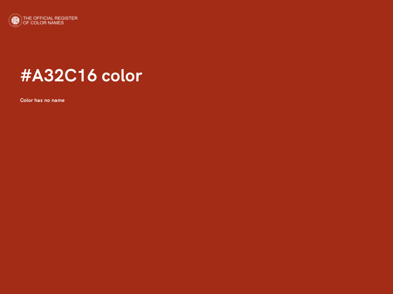 #A32C16 color image